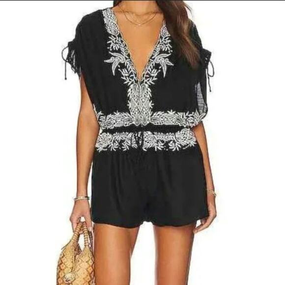 NWT Free People Weila Embroidered Romper - Picture 1 of 7